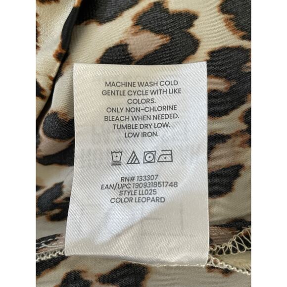Ann Taylor Loft Sleepwear Pajamas Animal Print Loungewear Brown - Picture 11 of 11